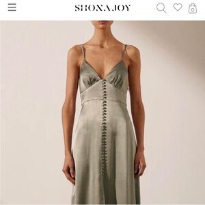 Shona Joy La Lune Midi Dress Sage NWOT